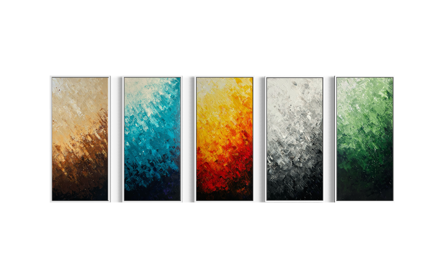 The Five Elements Canvas Print (Set of 5) 43x19"