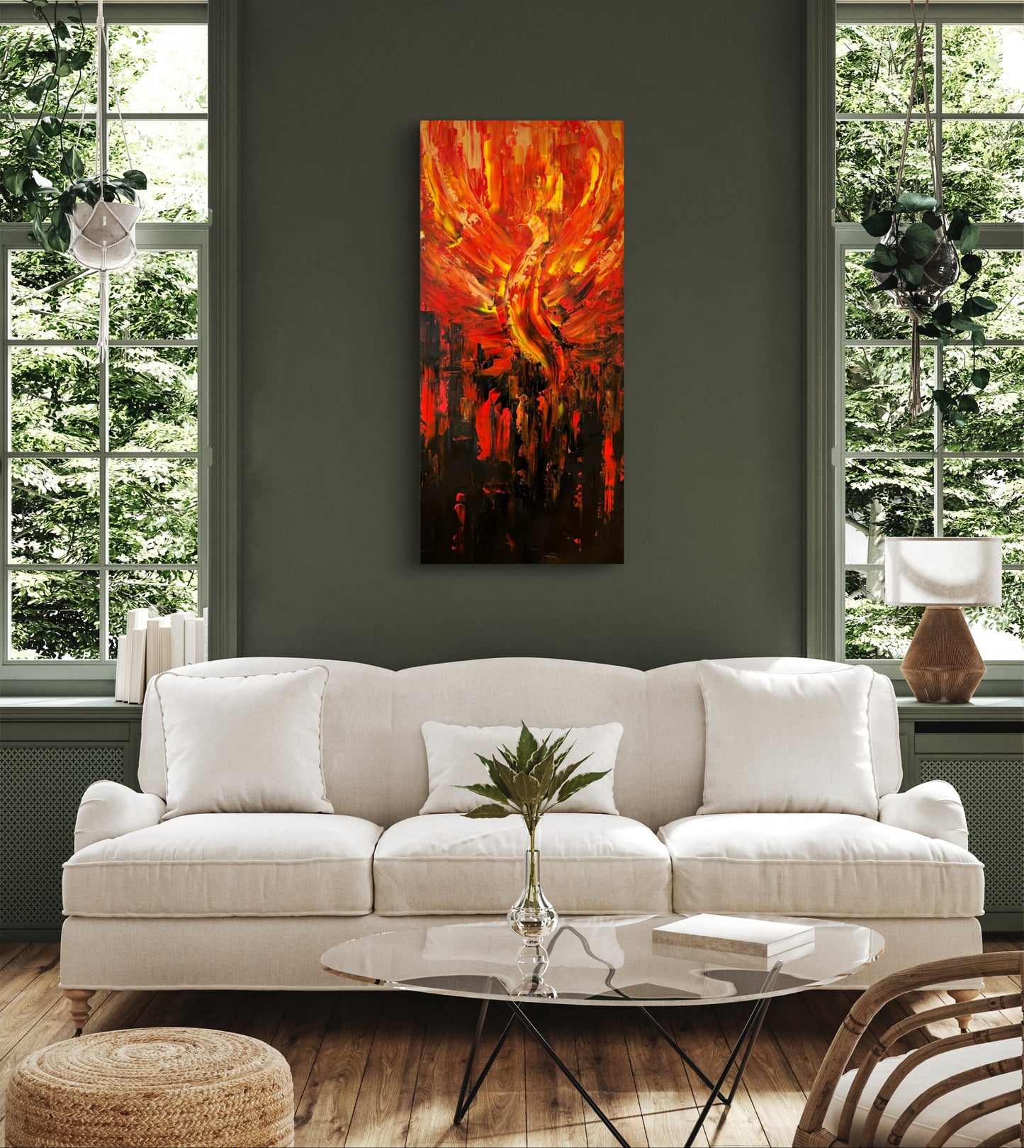 The Phoenix Rising Canvas Print (39x19")