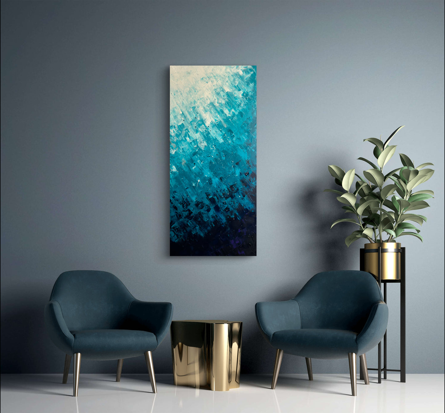 Water Element - Abundance and Fluidity Canvas Print (43x19")