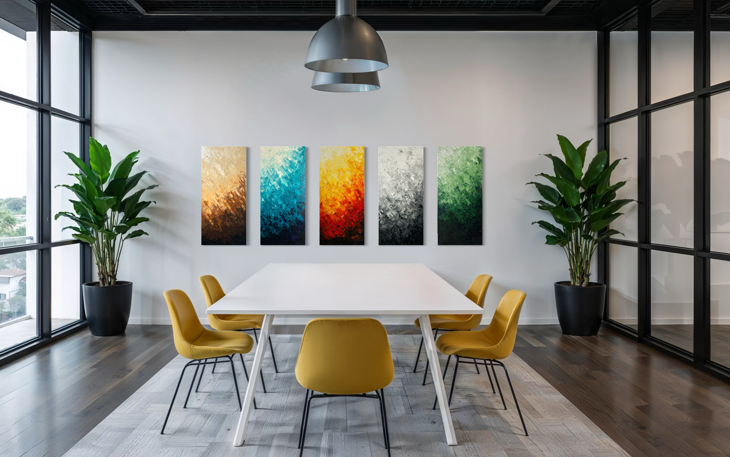 The Five Elements Canvas Print (Set of 5) 43x19"